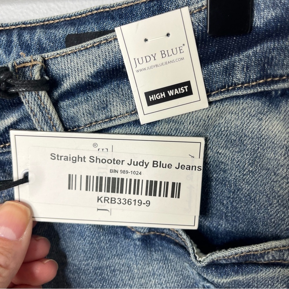 Judy Blue Straight Shooter Jeans Distressed Size 9/29 High Waist - Picture 7 of 7